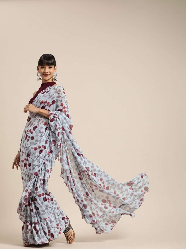 Embellished Sequinned Border Saree