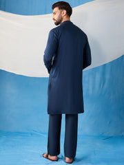 Men Ethnic Motifs Embroidered Regular Sequinned Kurta with Trousers