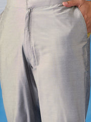 Geometric Yoke Design Thread Work and Sequined Straight Kurta With Trousers