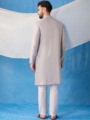 Men Ethnic Motifs Embroidered Regular Sequinned Kurta with Trousers