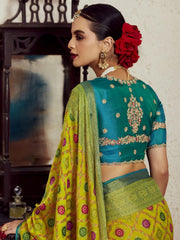 Yellow Weaving Festive Wear Soft Brasso Saree