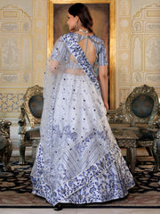 Off White Multi Embroidered Designer Lehenga Choli