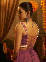 Embroidered Shoulder Straps Tunic With Palazzo