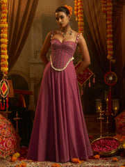 Embroidered Shoulder Straps Tunic With Palazzo