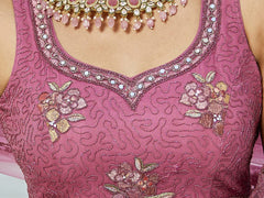 Navy Blue net with Coding and Zarkan embroidery Semi-Stitched Lehenga choli & Dupatta