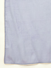 Women Ethnic Motifs Embroidered Regular Thread Work Chanderi Cotton Kurta with Trousers & With Dupatta