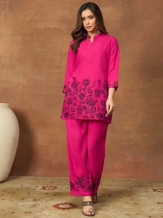 Floral Printed Tunic with Palazzos