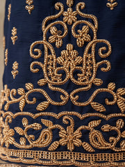 Blue All Over Beads Embroidered Palazzo Style Suit