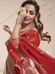 Malaika Arora Women Floral Yoke Design Regular Thread Work Kurta with Trousers & With Dupatta
