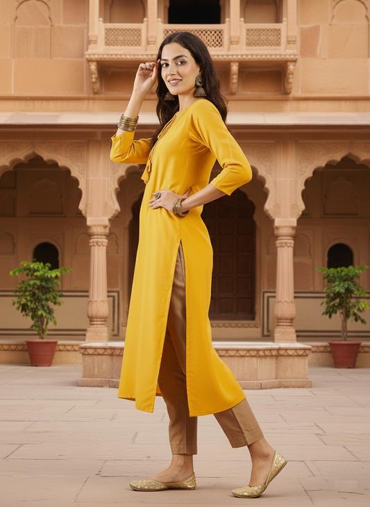 Women Floral Embroidered Sequinned Floral Kurta