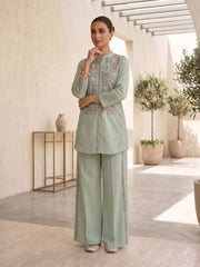 Floral Embroidered Tunic with Palazzos