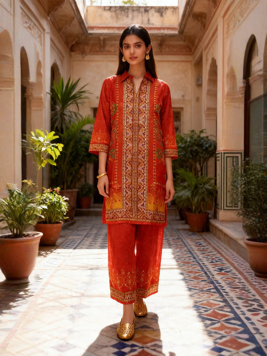 Embellished Tunic with Trousers