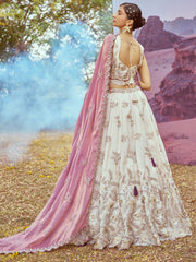 Purple Viscos fabric Sequins work Semi-Stitched Lehenga choli & Dupatta