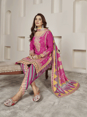 Designer Rani Pink Punjabi Style Dhoti Style Salwar Suit