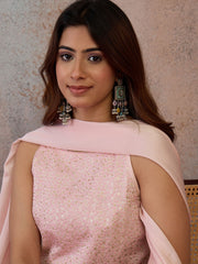 Women Embroidered Regular Sequinned Kurta with Palazzos & With Dupatta