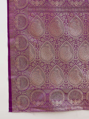 Ethnic Motifs Zari Silk Blend Handloom Saree