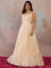 Embellished Square Neck Gown Ethnic Dresses