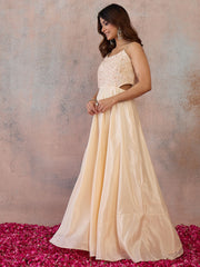 Embellished Square Neck Gown Ethnic Dresses