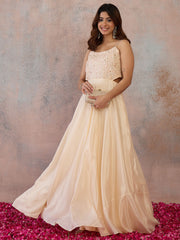 Embellished Square Neck Gown Ethnic Dresses