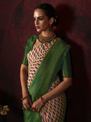 Multi Color Soft Silk Wedding Wear Saree
