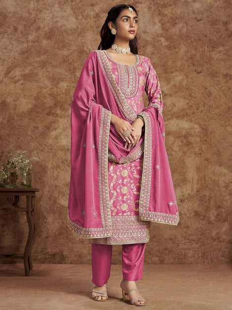 Women Taupe Solid Embroidered Sequinned Festive Saree