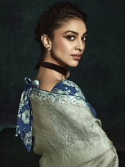 Charming Pista Green Tissue Silk Event Wear Saree With Blouse