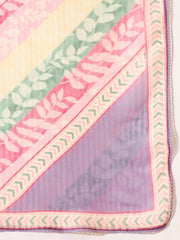 Floral Embroidered Sweetheart Neck Thread Work Kurta & Trousers With Dupatta