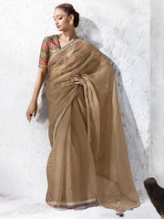 Gajraj Gold Soft Silk Saree In Soft Silk