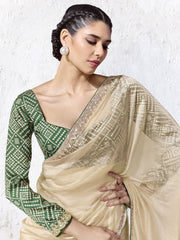 Koi Champagne Soft Silk Saree