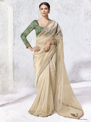 Koi Champagne Soft Silk Saree