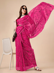 Floral Digital Printed Organza Saree