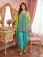 Bohemian Silk Printed Tunic with Palazzos
