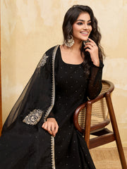 Women Ethnic Motifs Embroidered Regular Kurta with Sharara & With Dupatta
