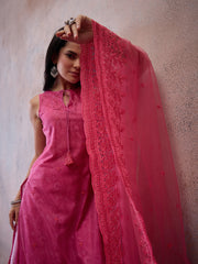 Women Ethnic Motifs Embroidered Regular Thread Work Kurta with Palazzos & With Dupatta