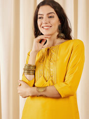 Women Floral Embroidered Sequinned Floral Kurta