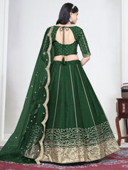 Women Green Art Silk Lehenga Choli