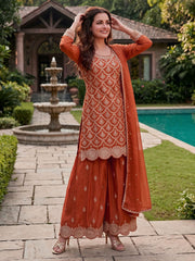 Rust Chinon Work Palazzo Suit