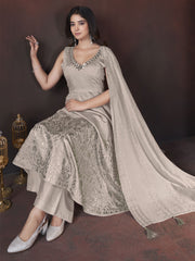 Chiku Designer Foil Print Kurti Set with Mirror Work