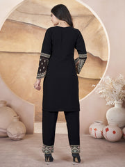 Black Georgette Embroidered Pakistani Designs Suit