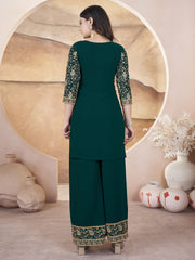 Green Color Georgette Embroidered Pakistani Suit