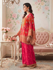 Floral Silk Printed Top with Palazzos