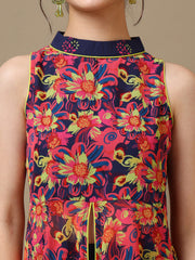 Girls Floral Printed Regular Kurta with Palazzos