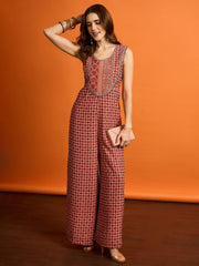 Women Geometric Printed Basic Jumpsuit