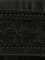Black Chinon Wedding Wear Sharara Suit