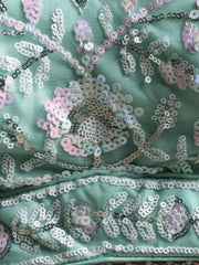 Blue Sequins Net Designer Lehenga Choli With Dupatta