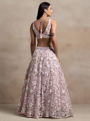 Pink Sequins Net Designer Lehenga Choli With Dupatta