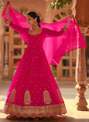 Rani Sequence Embroidery Festive Anarkali Gown Suit