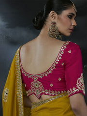 Aurea Tissue Silk Saree Yellow