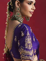 Sapphire Natural Crape Handcrafted saree in Blue