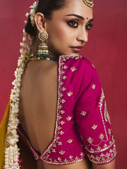 Isha Soft Silk Handwork Saree in Yellow